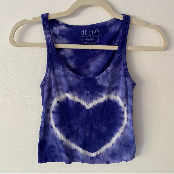 cropped y2k tie dye heart tank top - Picture 1 of 4